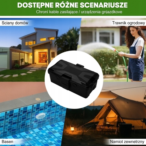 Skrzynka hermetyczna IP54 na zewnątrz do ogrodu dekoracje świąteczne