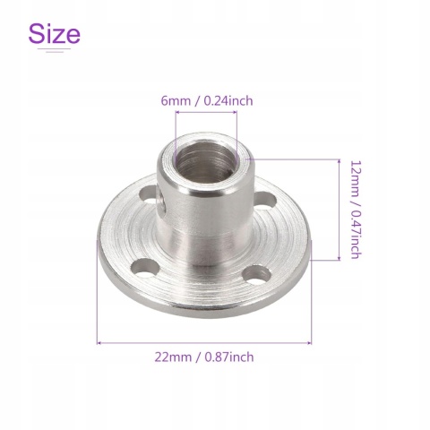 Sprzęgło Wału Kołnierzowe 6 mm Aluminiowe 2 szt. do RC CNC DIY M3