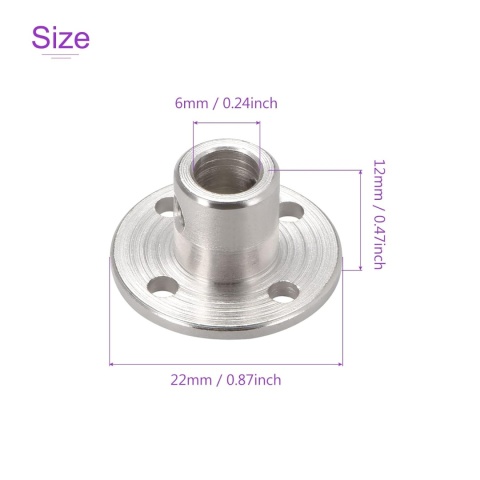 Sprzęgło Wału Kołnierzowe 6 mm Aluminiowe Srebrne do RC CNC DIY M3
