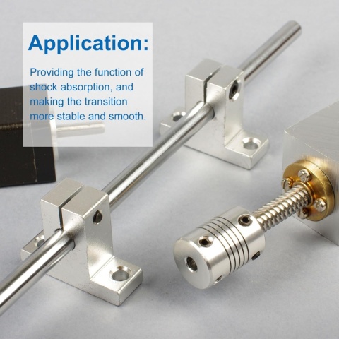 Sprzęgło Wału Kołnierzowe 6 mm Aluminiowe Srebrne do RC CNC DIY M3