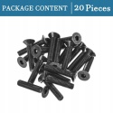 Śruby Imbusowe Stożkowe M6x30 mm Klasa 10.9 Czarne 20 szt. DIN 7991