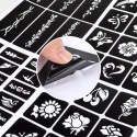 Szablony Tatuaży Tymczasowych 142 Wzory 12 Arkuszy Henna Wielorazowe