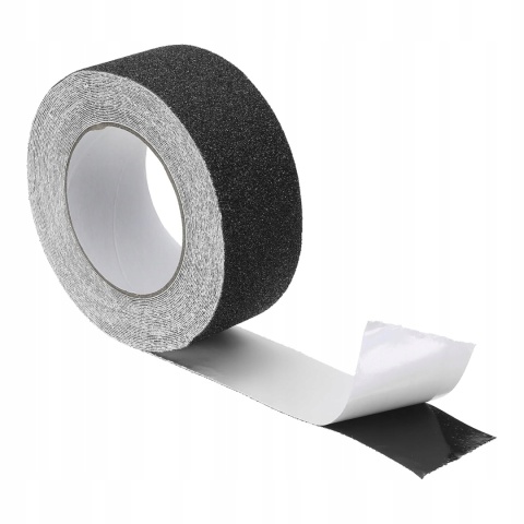 Taśma Antypoślizgowa Czarna 5 cm x 10 m PVC na Schody Podłogi Rampy