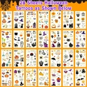 Tatuaże Halloween Świecące dla Dzieci 28 Arkuszy 300 Wzorów Zmywalne