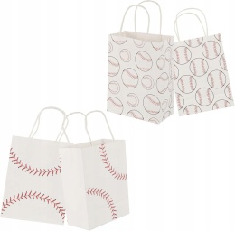 Torebki Papierowe Baseball 12 szt Torebki na Upominki Urodziny BOXOB