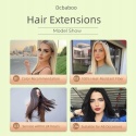 Włosy Clip In 65 cm 8 Pasm 140 g Proste Doczepiane Blond Rozjaśniany