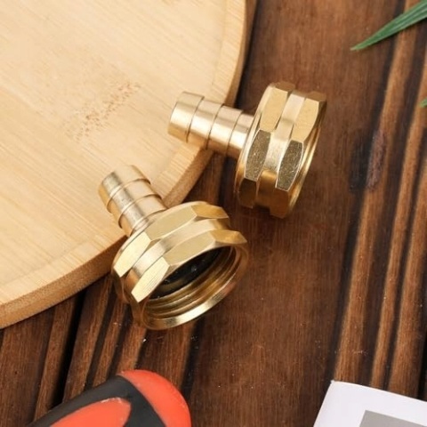 ZŁĄCZKA MOSIĘŻNA PEX 1/2" DO GHT 3/4" GWINTOWANA WĄŻ OGRODOWY 2