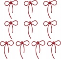 Zawieszki Kokardki Czerwone do Biżuterii 10 szt. Charms DIY Metalowe