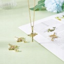 Zawieszki Krzyż z Sercem Cyrkonie 5 szt. Charms do Biżuterii DIY
