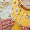 Zawieszki Pszczoły do Biżuterii 30 szt. Charms DIY Emaliowane Złote