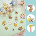 Zawieszki Pszczoły do Biżuterii 30 szt. Charms DIY Emaliowane Złote