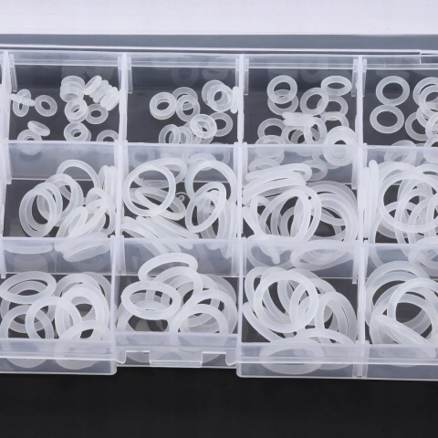 Zestaw Oringów Silikonowych Białe Uszczelki O-Ring 225 szt. Hydraulika