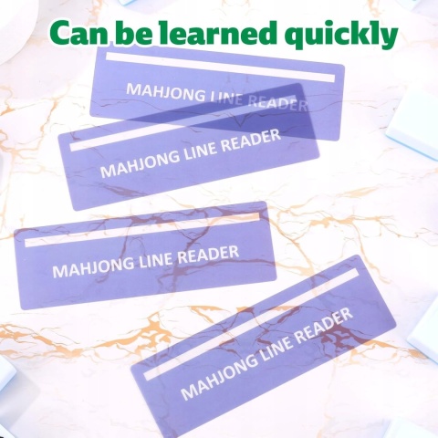 Znacznik Linii Mahjong 4 szt. Pomoc do Gry Wskaźnik Kart Mahjong Fiolet