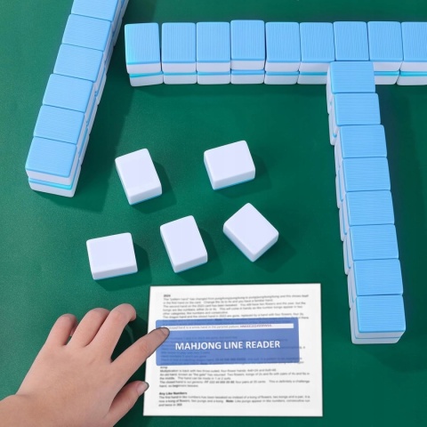 Znaczniki Linii Mahjong 4 szt. Czytnik Kart Pomoc do Gry Niebieskie