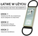 Adresówka Identyfikator Prostokątny Dla Psa Kod QR Niebieski 58 x 23 mm 25g