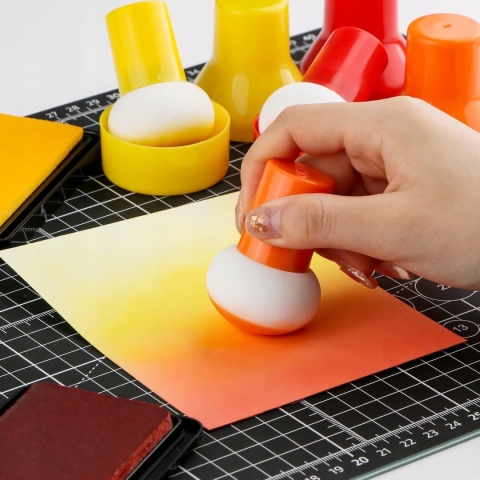 Aplikatory do Tuszu Scrapbooking Gąbki z Uchwytami 9 szt. Briartw DIY