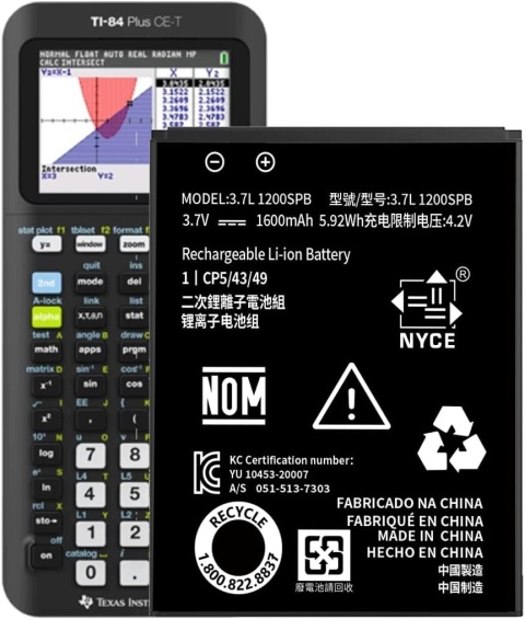Bateria TI-84 Plus CE TI-Nspire CX CX II CAS 1600mAh Li-Poly Zamiennik