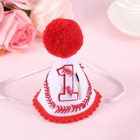 Czapeczka Urodzinowa Roczek Baseball 1 Urodziny Dziecka Sesja Foto