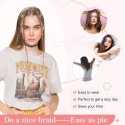 Doczepiane Warkocze do Włosów 4 szt 35cm Złoty Blond z Pasemkami Clip In
