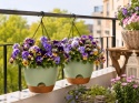 Doniczki wiszące samonawadniające 20cm 2szt zestaw zielone na balkon taras