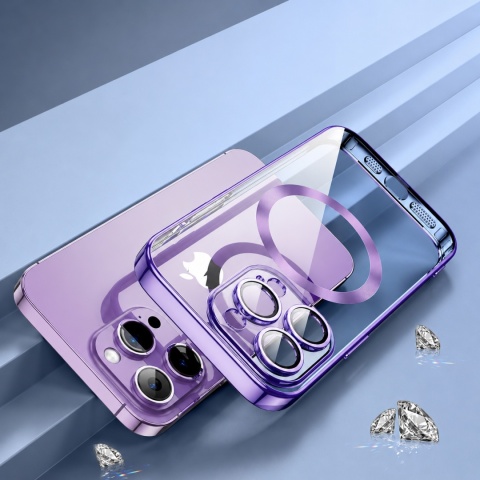 Etui Sheheme do iPhone 14 Pro MagSafe, wojskowa ochrona przezroczyste