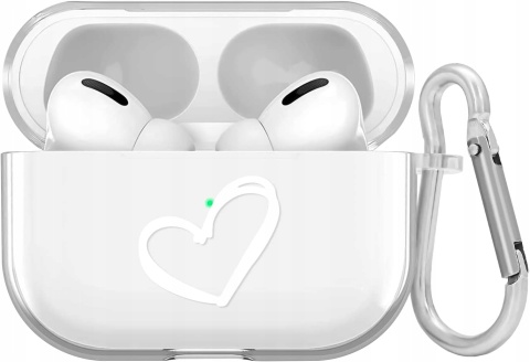 Etui ochronne Newseego kompatybilne z AirPods Pro przezroczyste silikonowe