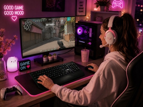 Klawiatura gamingowa AOC GK200 USB do komputera z RGB