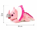 Maskotka Przytulanka Zabawka Pluszowa Dla Dzieci Triceratops Różowy 26 cm