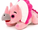 Maskotka Przytulanka Zabawka Pluszowa Dla Dzieci Triceratops Różowy 26 cm