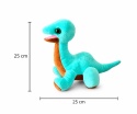 Maskotka pluszak zabawka dinozaur dla dzieci miękki niebieski 25cm