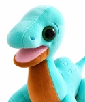 Maskotka pluszak zabawka dinozaur dla dzieci miękki niebieski 25cm