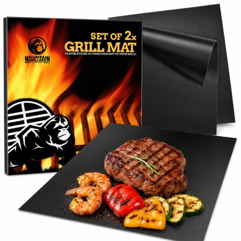 Mata do grillowania BBQ 2 szt 40x33 cm nieprzywierająca grill wielorazowa
