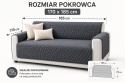 Pokrowiec ochronny na sofę kanapę 170x185 cm szary pikowany narzuta koc
