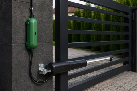 Skrzynka elektryczna wodoszczelna na gniazdka przedłużacz zielona