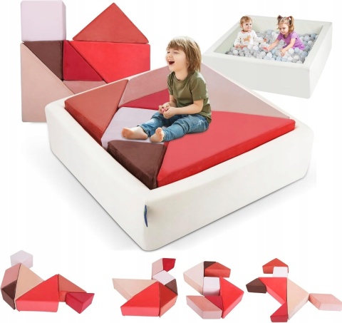 Sofa modułowa dla dzieci Heypappy 2w1 Tangram piankowa kreatywna
