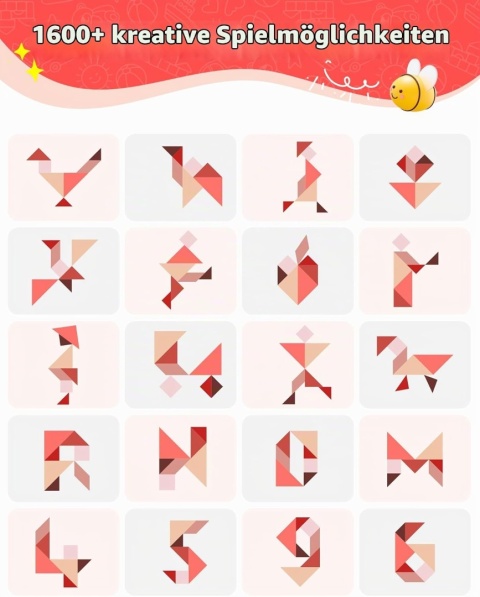 Sofa modułowa dla dzieci Heypappy 2w1 Tangram piankowa kreatywna