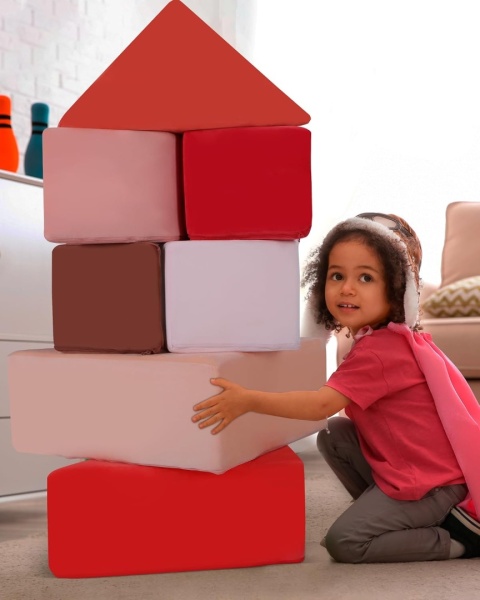Sofa modułowa dla dzieci Heypappy 2w1 Tangram piankowa kreatywna