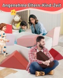 Sofa modułowa dla dzieci Heypappy 2w1 Tangram piankowa kreatywna