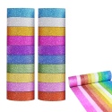 Taśma Washi Brokatowa Zestaw 20 Rolek 3m x 15mm Kolorowa DIY Scrapbook