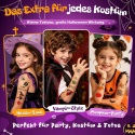 Tatuaże Zmywalne Świecące Halloween dla Dzieci 250 szt Naklejki Glow