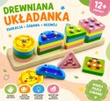 Zestaw klocki Montessori dla dzieci zwierzęta nauka dopasowywania drewniane