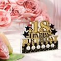 18 Urodziny Drewniana Kartka Prezent na Pieniądze HappyBirthday 18 Lat Stół