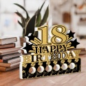 18 Urodziny Drewniana Kartka Prezent na Pieniądze HappyBirthday 18 Lat Stół