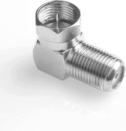 Adapter F Kątowy 90° SAT TV Antena Złącze Wtyk Pozłacany 4 szt.
