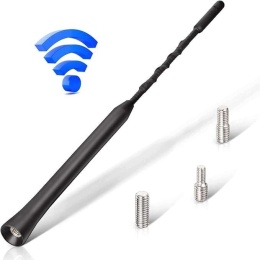 Antena samochodowa AM/FM/DAB Uniwersalna 23cm Adaptery M4 M5 M6 Czarny
