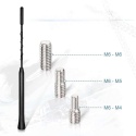 Antena samochodowa AM/FM/DAB Uniwersalna 23cm Adaptery M4 M5 M6 Czarny