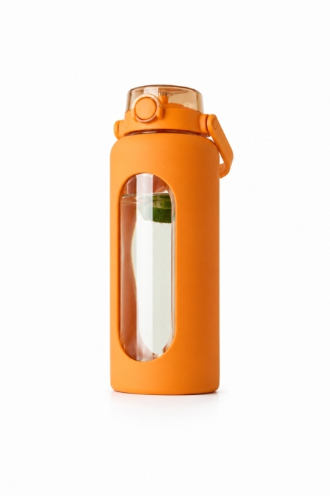Bidon butelka szklana 1.8 l pomarańczowa