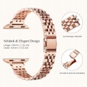 Bransoleta Pasek do Apple Watch 38 40 41 42 mm Metalowa GEARYOU Damska