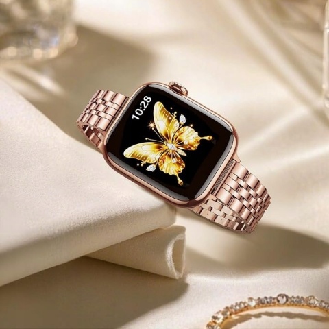 Bransoleta Pasek do Apple Watch 38 40 41 42 mm Metalowa GEARYOU Damska