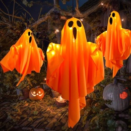 DUCHY HALLOWEEN LED 3 SZT WISZĄCE PODŚWIETLANE DEKORACJE POMARAŃCZOWE